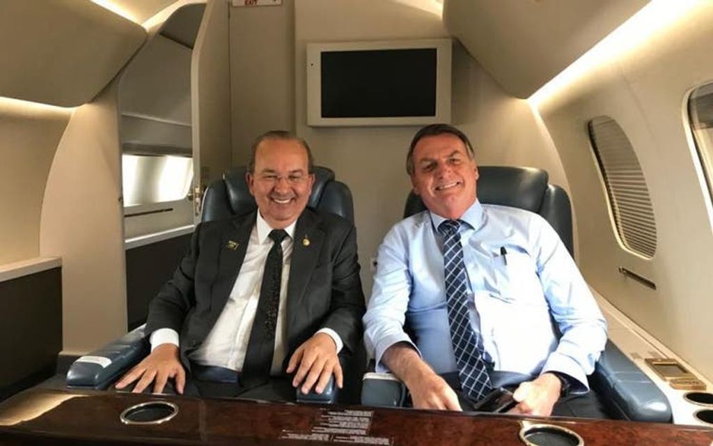 O senador Jorginho Mello (PL-SC) e o presidente Jair Bolsonaro