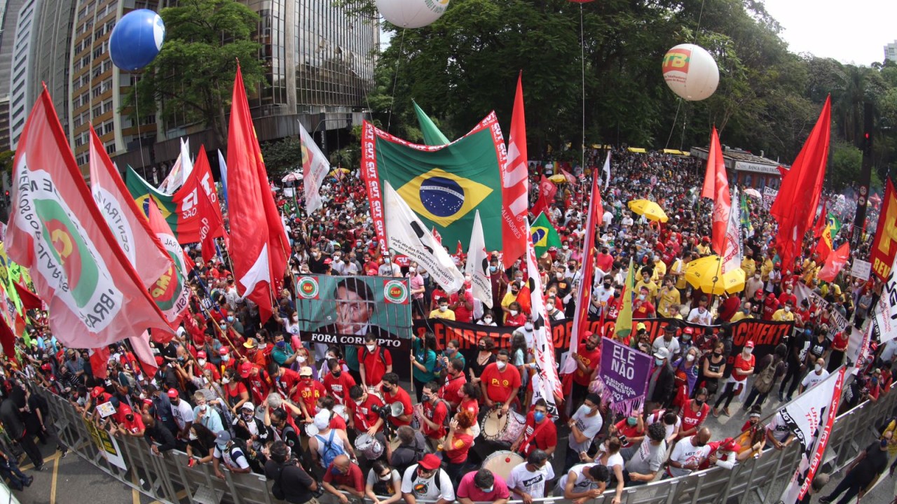 Manifestação da oposição a Bolsonaro na Avenida Paulista no dia 2 de outubro