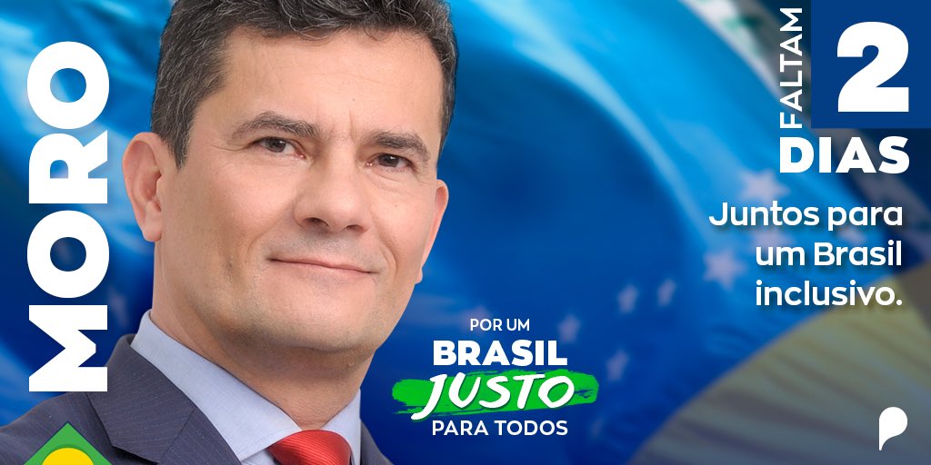 Moro slogan Peça publicitária postada por Moro anunciando a chegada da sua filiação ao Podemos