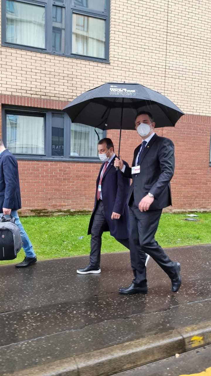 A conversa de Rodrigo Pacheco com o governador de Santa Catarina na COP26