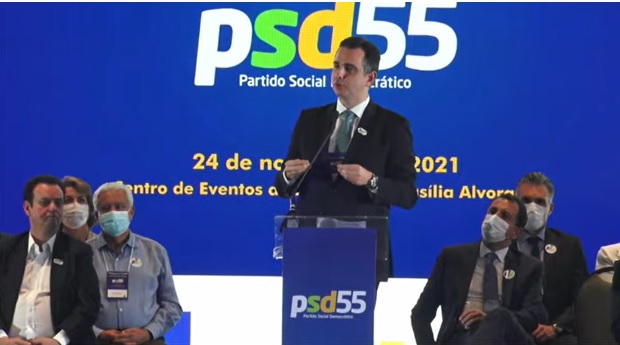 Rodrigo Pacheco durante Encontro Nacional do PSD - 24.11.2021