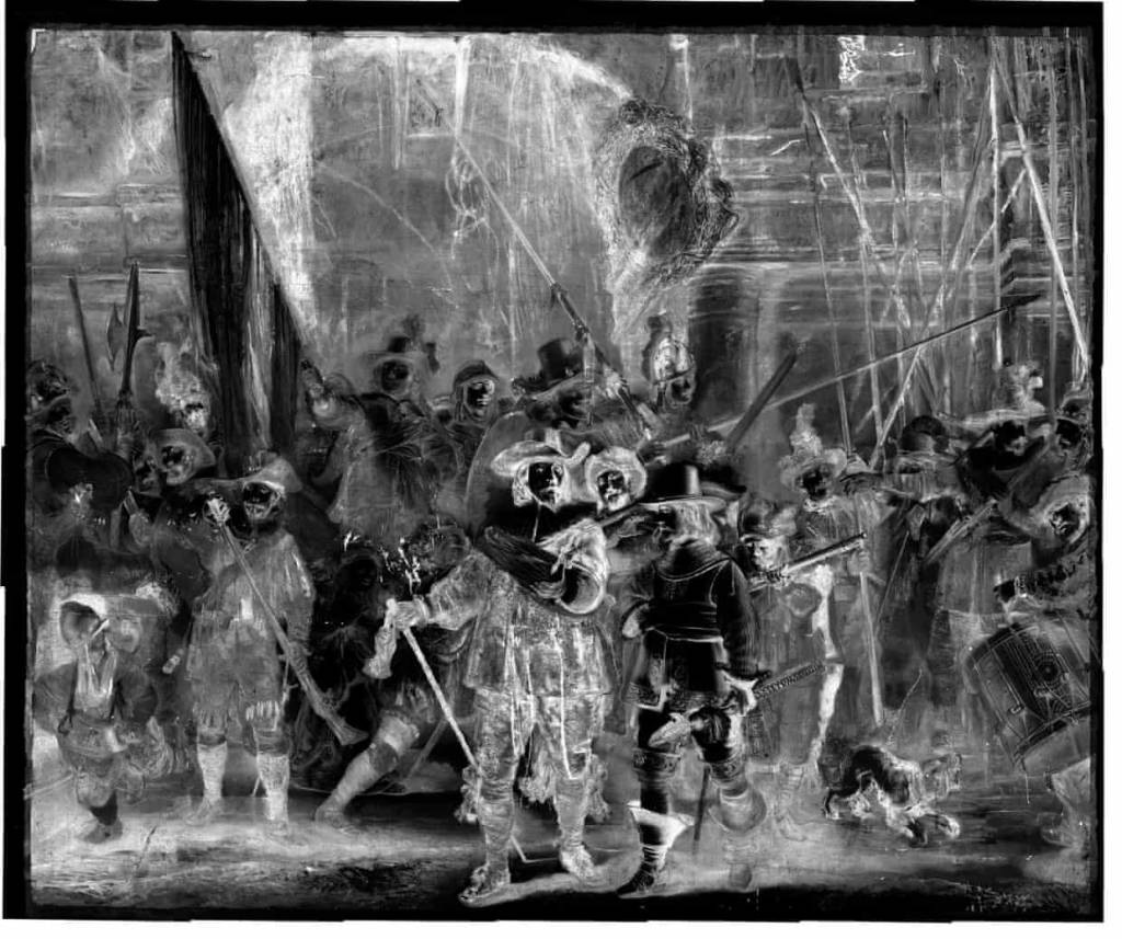 4440 O rascunho de 'Ronda Noturna', quadro de Rembrandt van Rijn