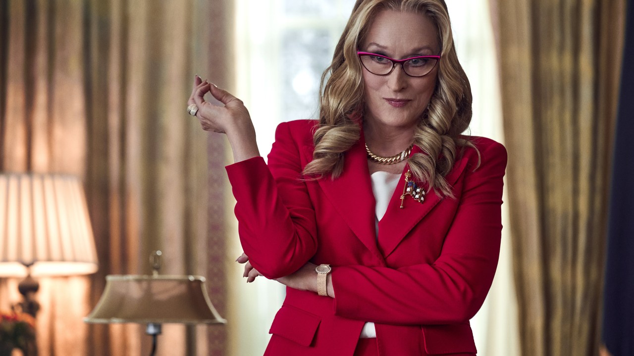 Meryl Streep é a presidente Janie Orlean em 'Não Olhe para Cima'