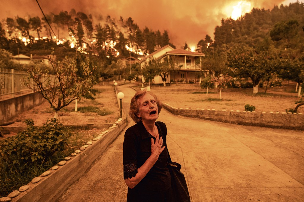 TRAGÉDIA - Incêndio florestal na Grécia: o desespero diante da perda iminente -