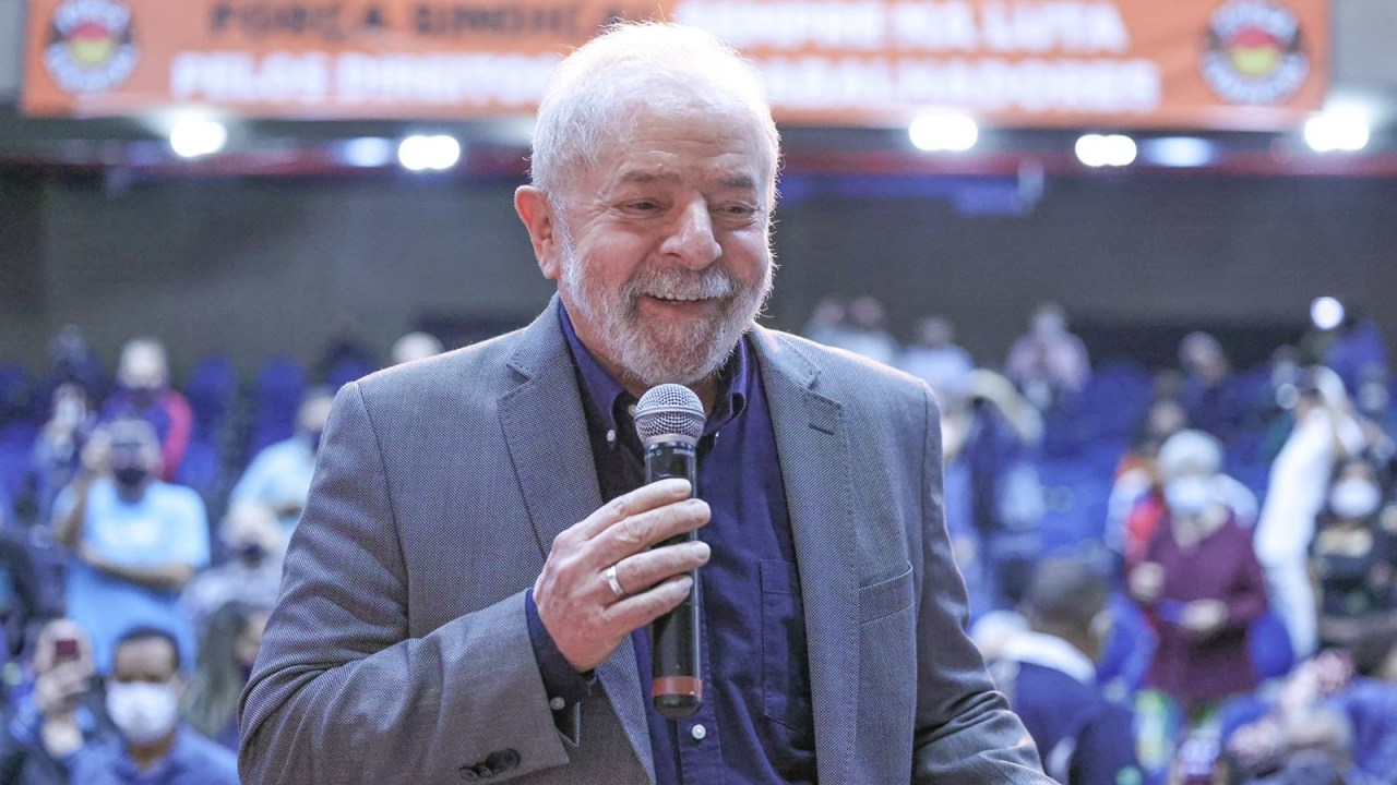 O ex-presidente Lula em evento na Força Sindical