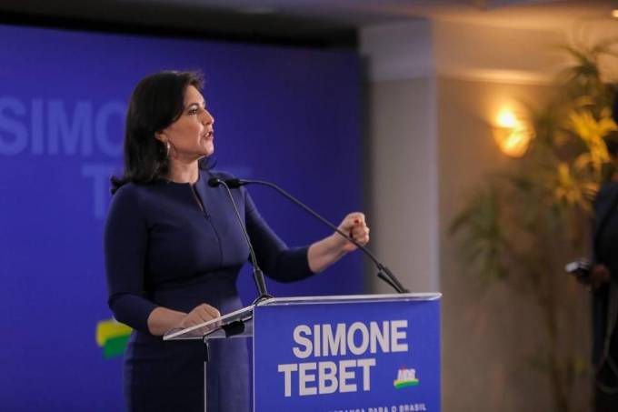 A senadora Simone Tebet, pré-candidata do MDB à Presidência da República