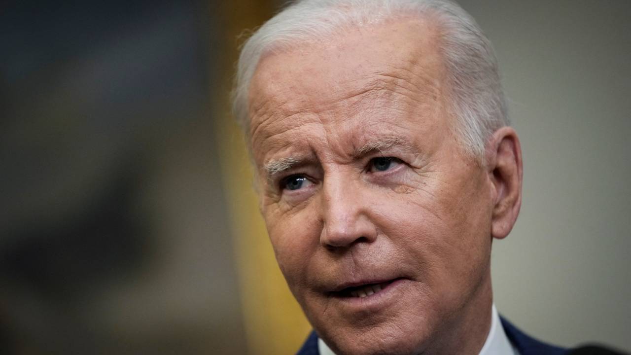 Presidente americano, Joe Biden, durante evento na Casa Branca. 27/01/2022