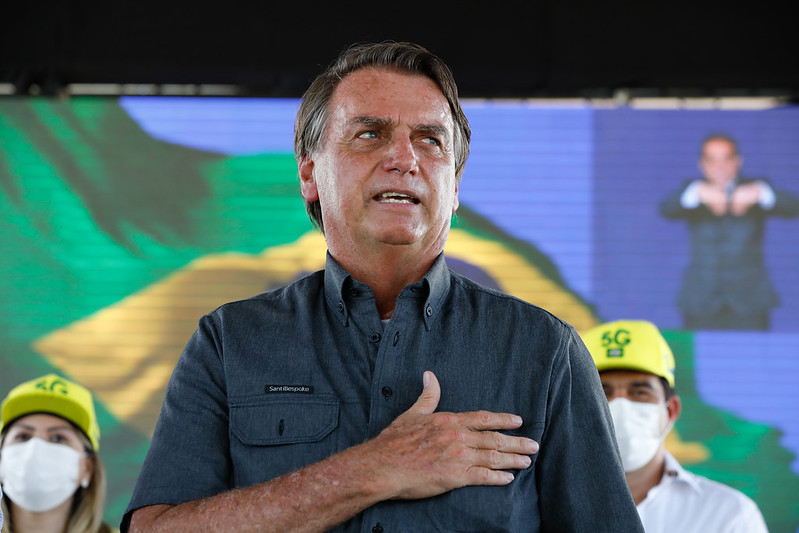O presidente Jair Bolsonaro, em evento