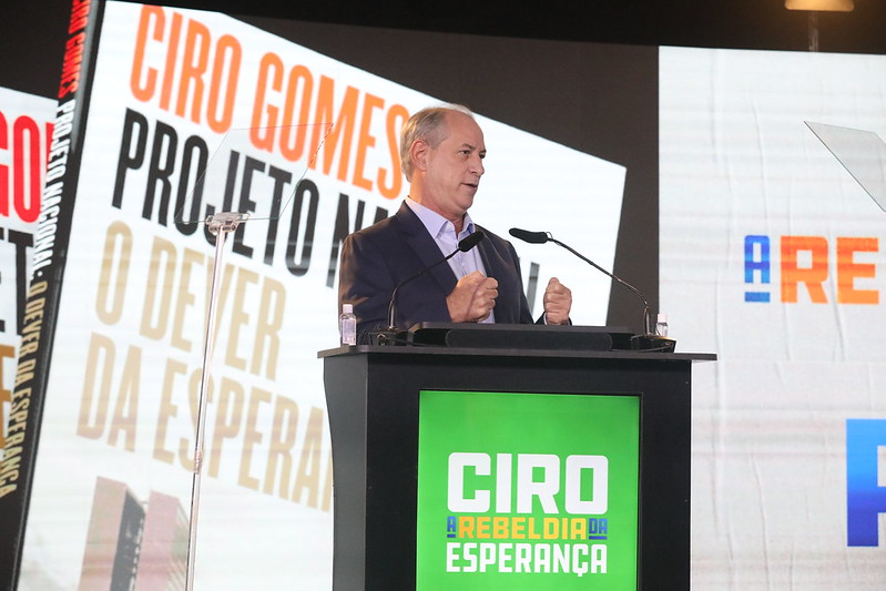 O presidenciável Ciro Gomes, na Convenção Nacional do PDT