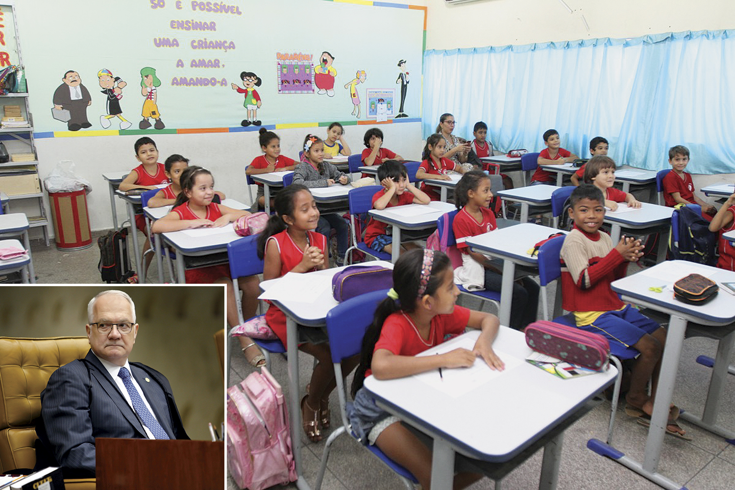 SOB ATAQUE - Escola em Rondônia, onde uma lei veta a linguagem neutra na sala de aula: Fachin (abaixo), o relator do caso, que vai a plenário, diz que a mudança visa a “combater preconceito” -