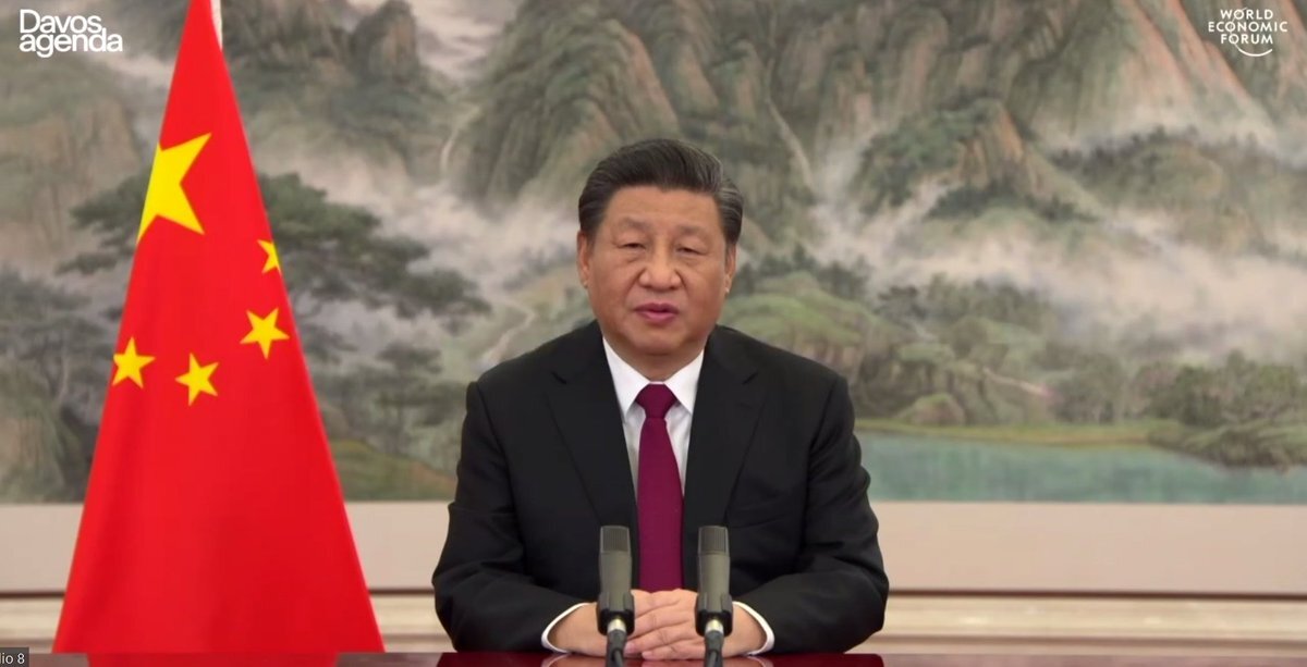 Xi Jinping em fala ao Fórum Econômico Mundial