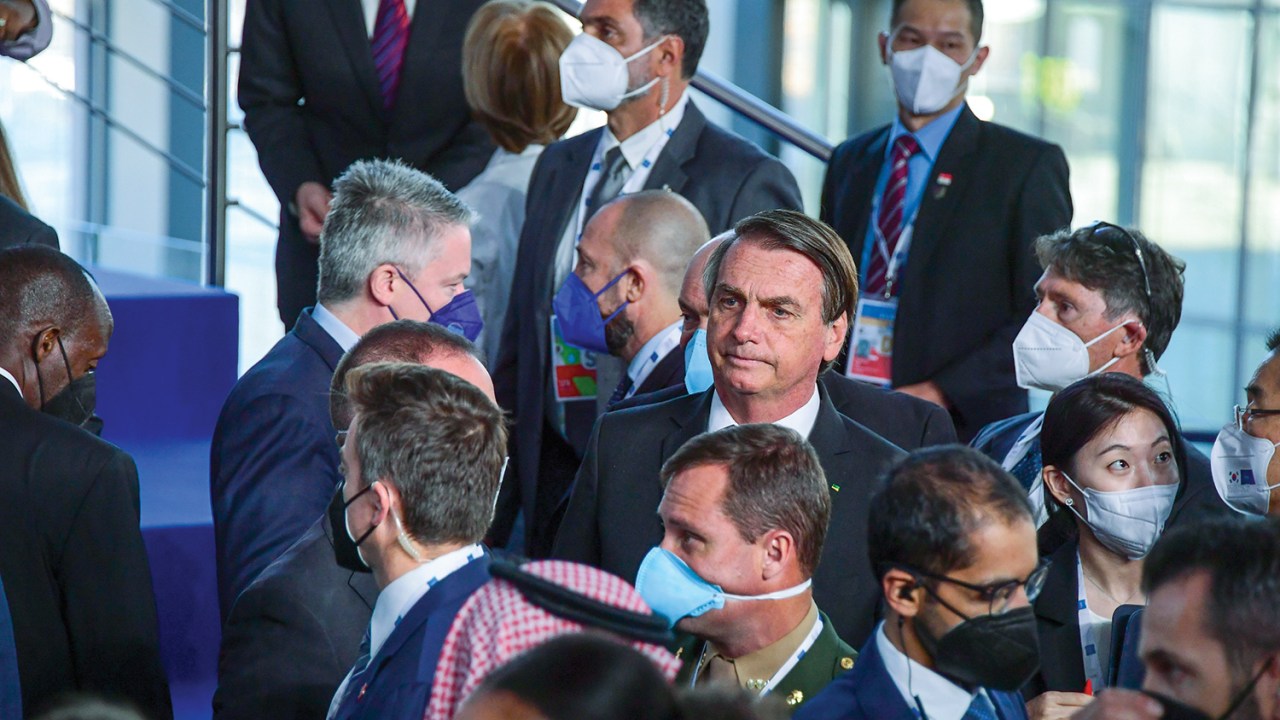 PERDIDO - Bolsonaro na reunião realizada na Itália, em novembro: poucos interlocutores de peso -