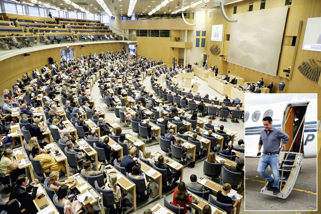 DISTORÇÃO - O Parlamento sueco e o líder do Centrão, o senador Ciro Nogueira: austeridade na Escandinávia e gastança com jatinhos no Brasil -