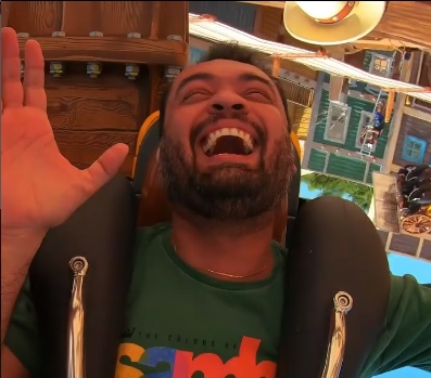 O governador Cláudio Castro, no Beto Carrero World
