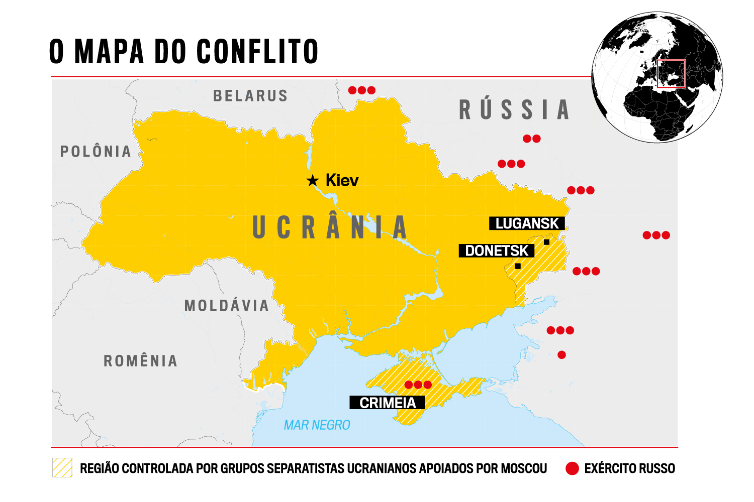 Mapa da Península da Crimeia