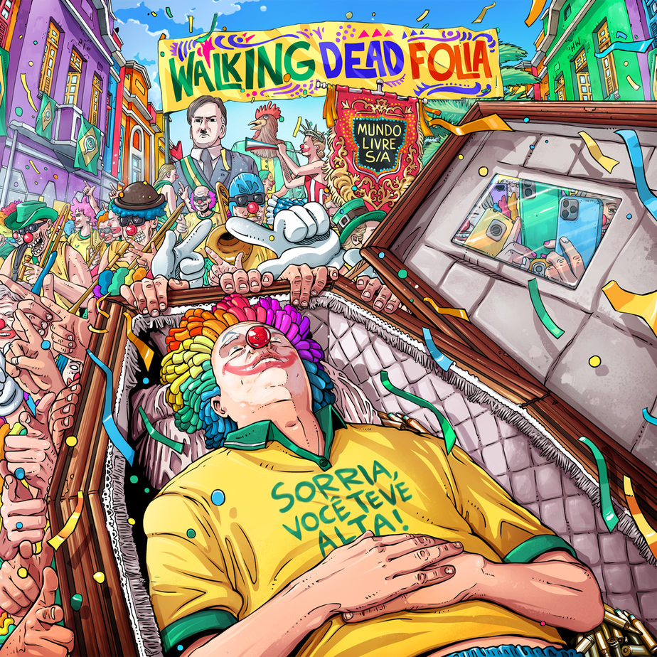 mundolivre-capawalkingdead Capa do álbum 'Walking Dead Folia', da banda Mundo Livre S/A
