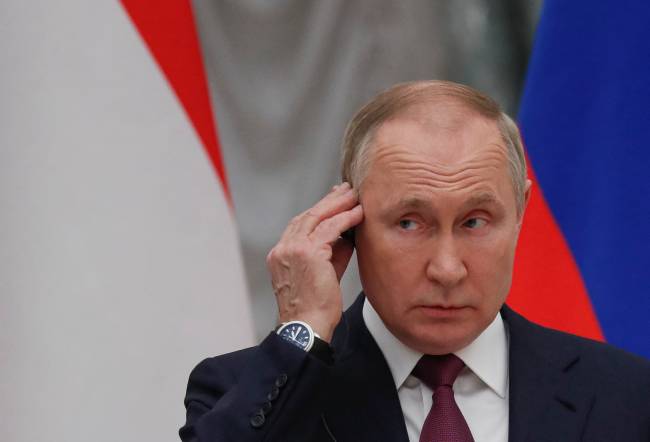 Presidente russo, Vladimir Putin, durante evento em Moscou. 01/02/2022