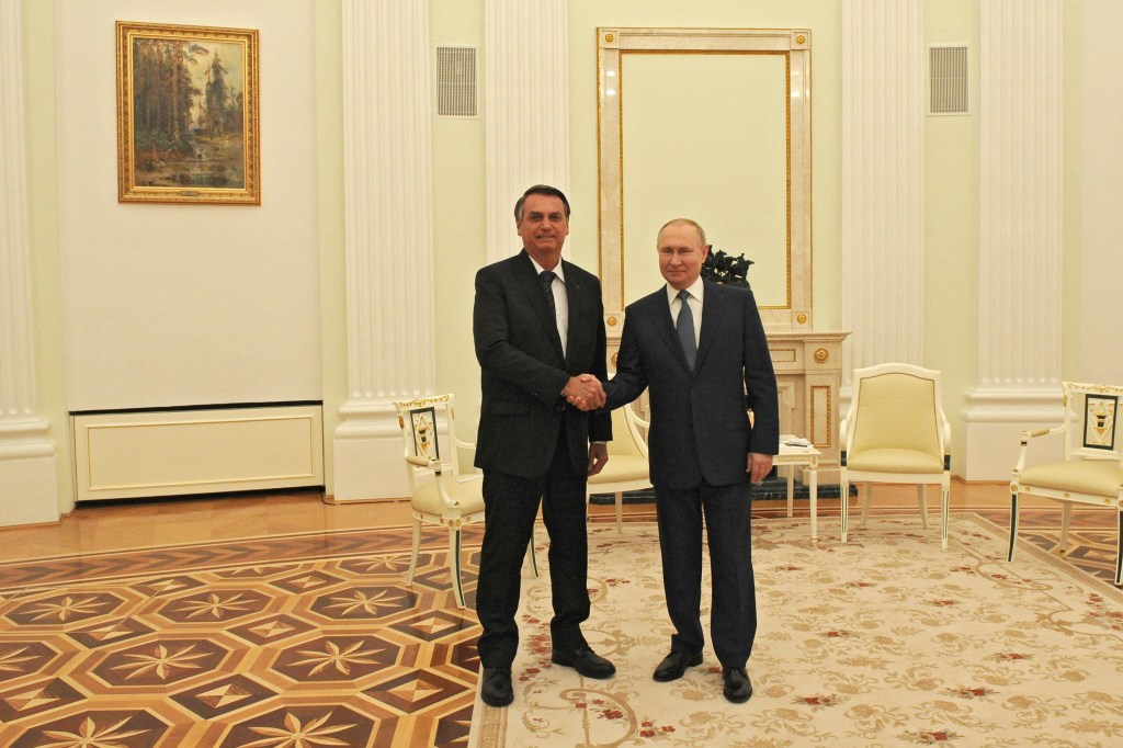 (Moscou - Rússia, 16/02/2022) Presidente da República, Jair Bolsonaro durante reunião com o Presidente da Federação Russa, Vladmir Putin.