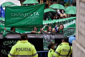 Pro-Choice And Anti-Abortion Activists Demonstrate In Colombia