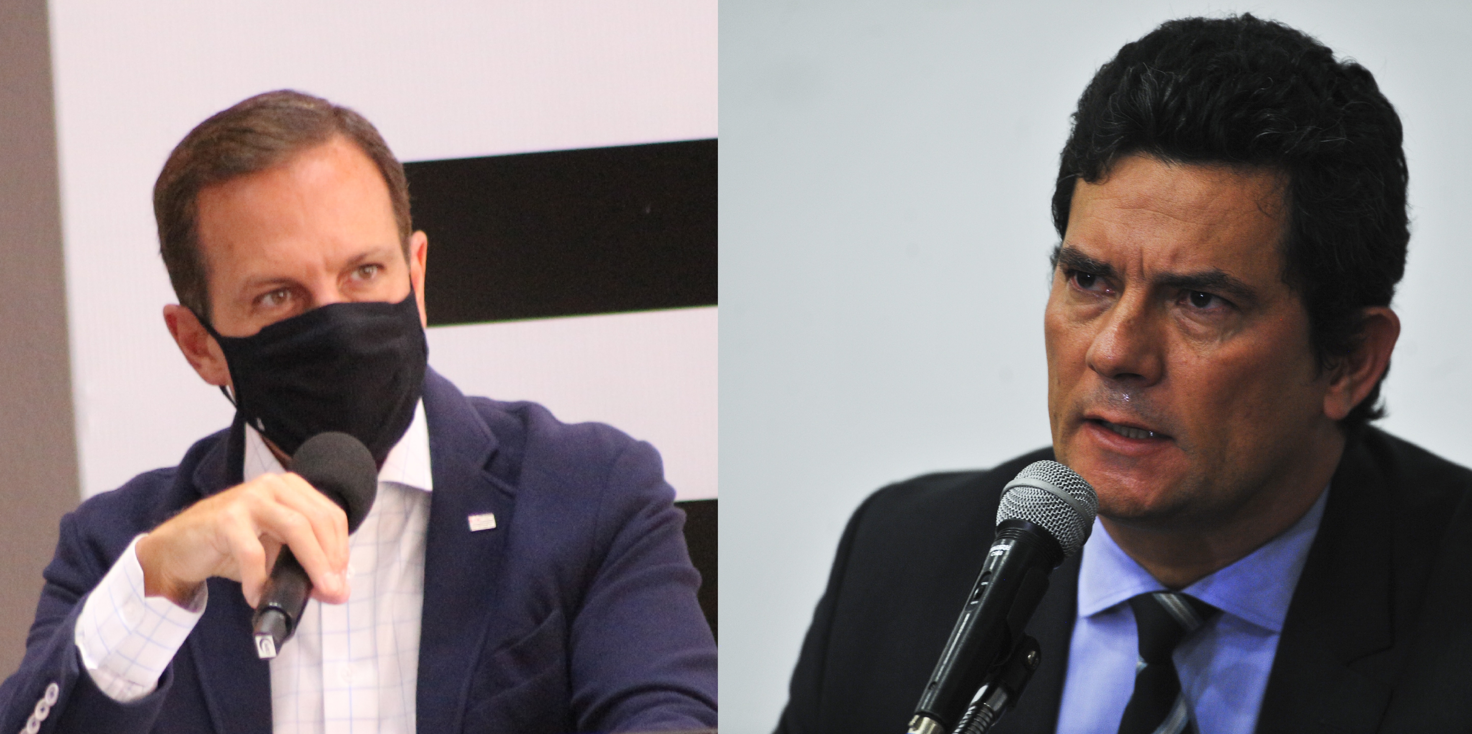O governador de SP, João Doria, e o ex-juiz Sergio Moro