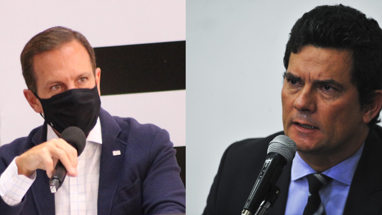 O governador de SP, João Doria, e o ex-juiz Sergio Moro