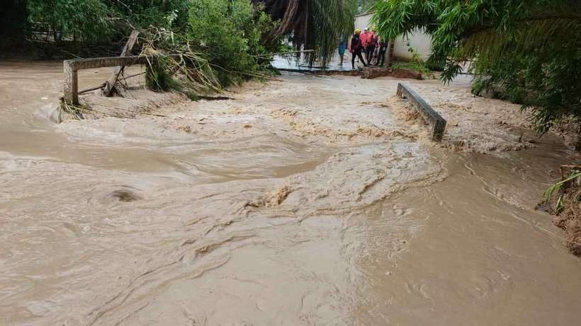 O distrito de Azurita ficou submerso em decorrência das chuvas da última terça-feira, 15