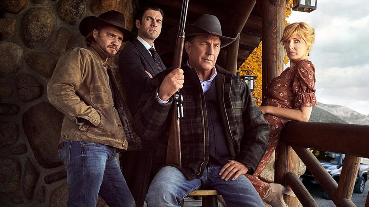 Kevin Costner e elenco em 'Yellowstone'