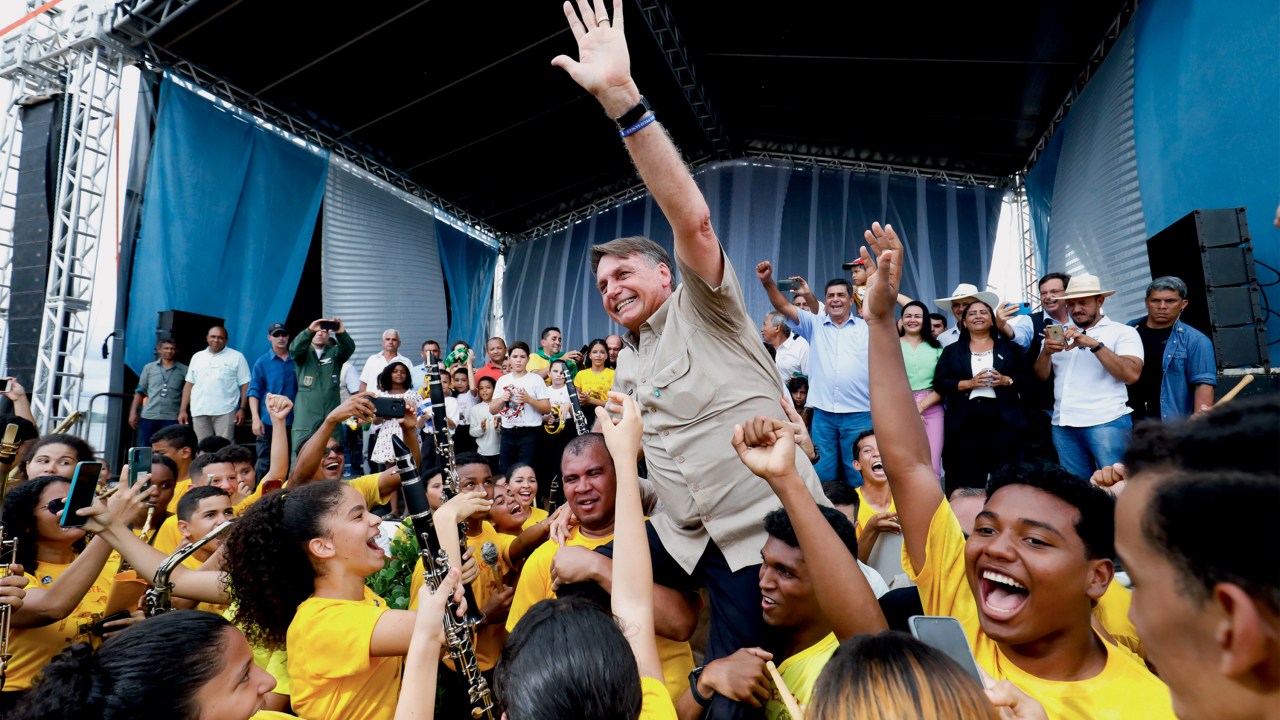 (São Geraldo do Araguaia - PA, 22/03/2022) Presidente da República Jair Bolsonaro, durante parada inopinada na cidade de São Geraldo do Araguaia - PA. Foto: Alan Santos/PR