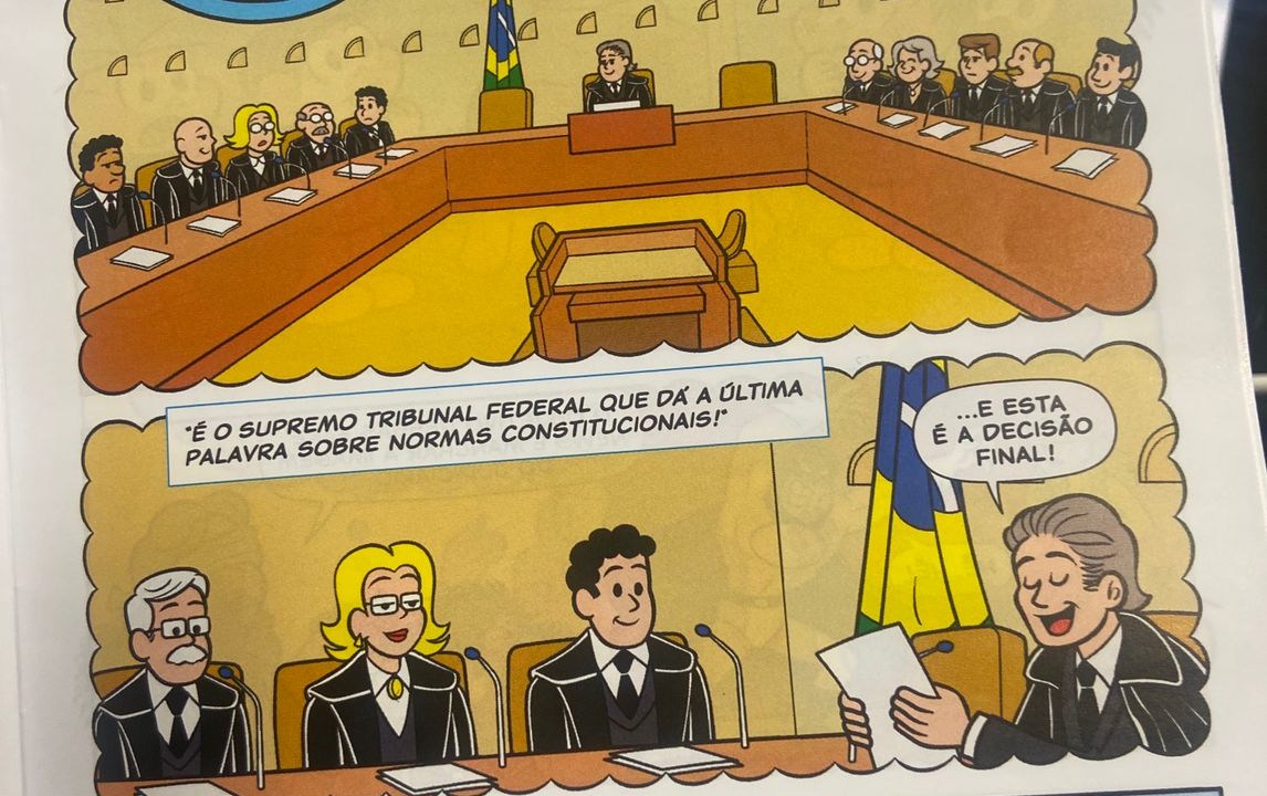 Revista em quadrinhos da Turma da Mônica sobre o funcionamento do STF