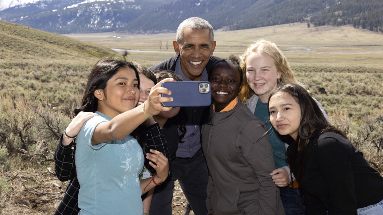 RICO E FAMOSO - Obama: selfies durante a gravação da série sobre parques -