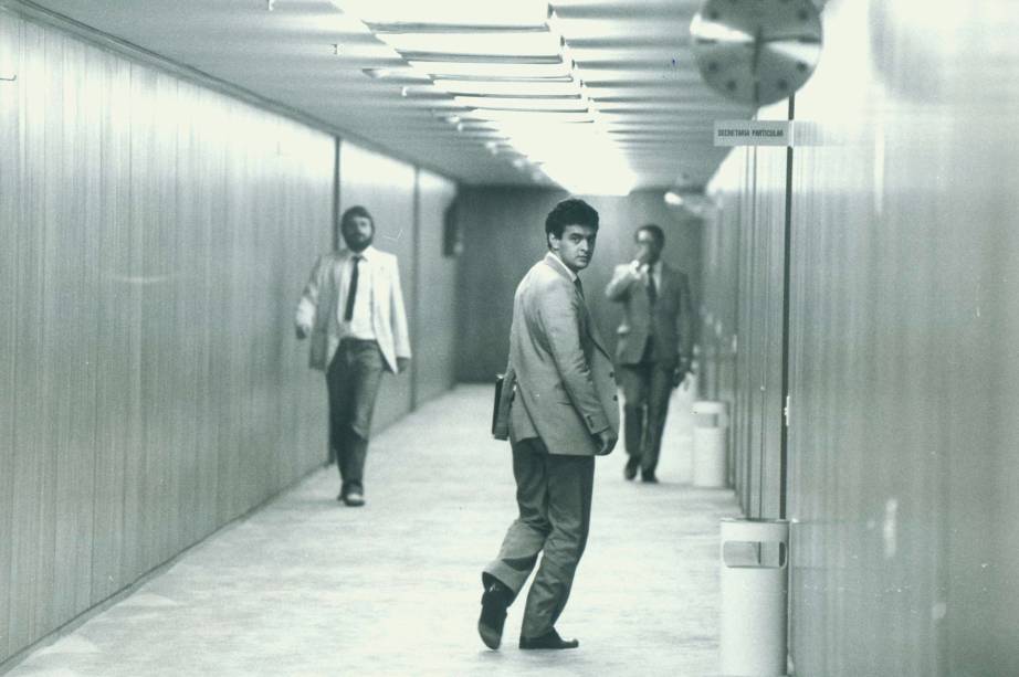 Aécio Neves no Palácio do Planalto, em 1984 -