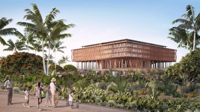 Projeção da Assembleia Nacional do Benin, ainda em construção - Projeção da Assembleia Nacional do Benin, ainda em construção -