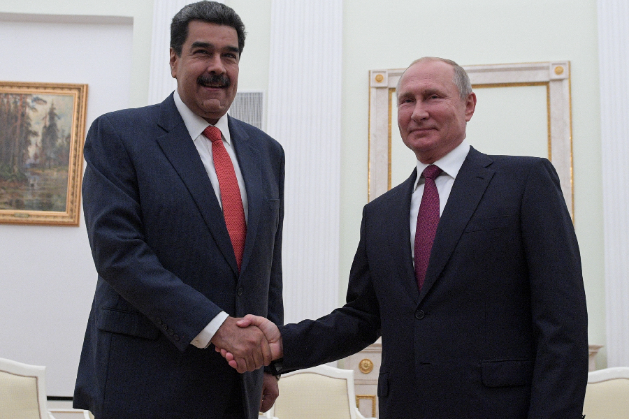 O presidente da Venezuela, Nicolás Maduro, e o presidente da Rússia, Vladimir Putin, em encontro no Kremlin - 25/09/2019 -