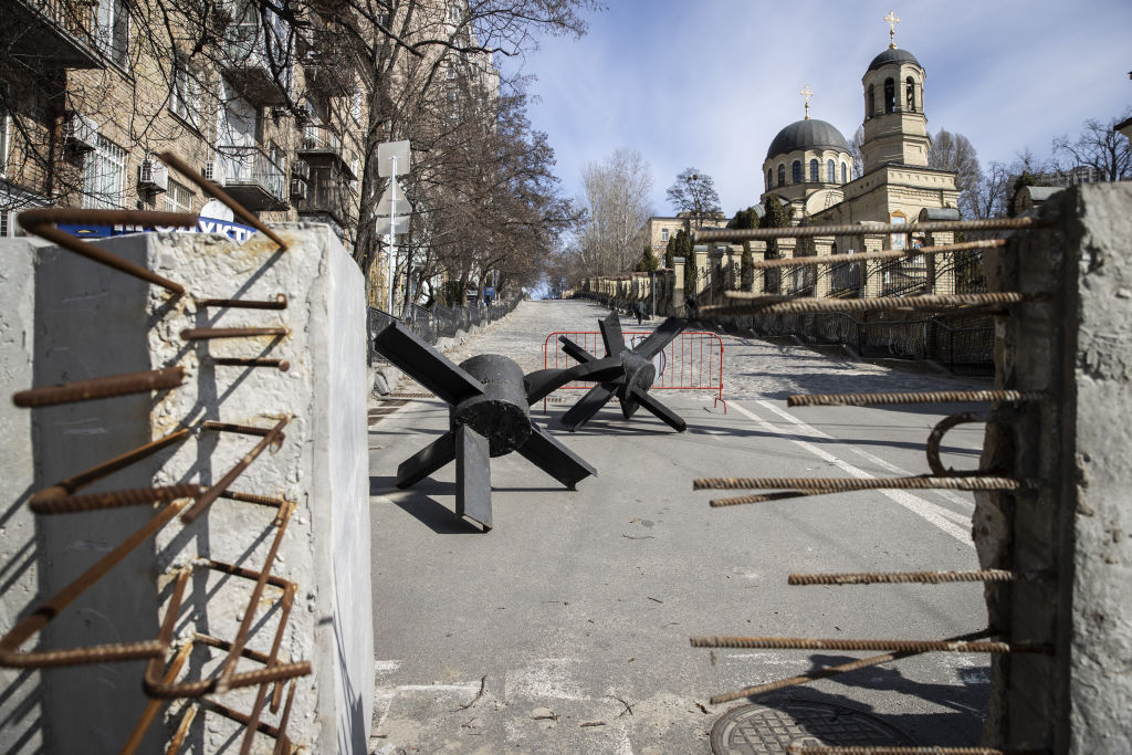 Barricadas próximas ao Museu de Kiev