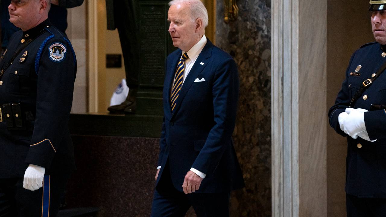 O presidente Joe Biden participa de evento em Washington nesta terça-feira (29)