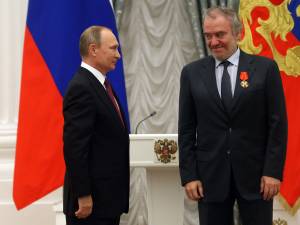 Russian President Vladimir Putin Attends Ceremony at the Kremlin .