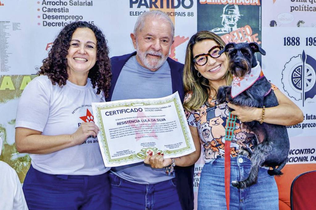 JANJA-LULA-CACHORRA-RESISTENCIA-2022-02.jpeg SÍMBOLO - A cachorra Resistência: adotada em Curitiba, ela virou mascote da causa -