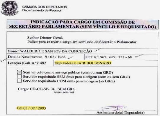 Nomeação .