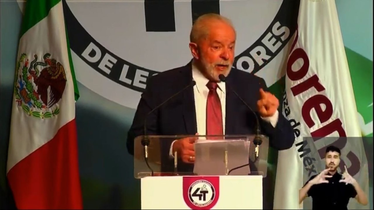 O ex-presidente Lula participa da 2ª Assembleia do partido Morena, no México