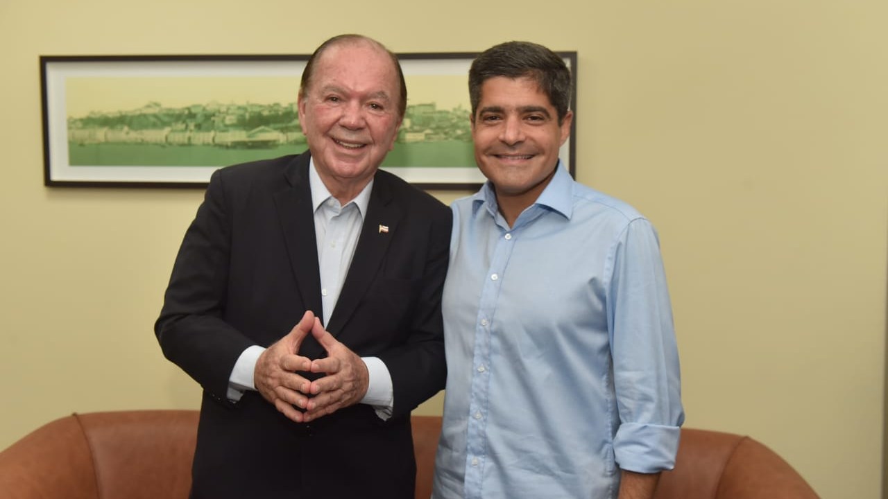 O vice-governador da Bahia João Leão (PP) e o pré-candidato ao governo da Bahia ACM Neto (União Brasil)