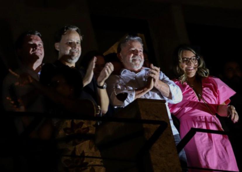 Lula a Janja no camarote do Vivo Rio