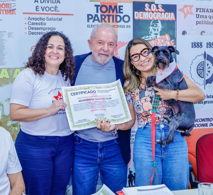 Lula durante evento para proteção dos animais