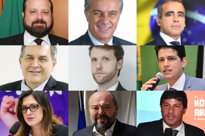 Na primeira fileira: Célio Faria, Marcos Montes e Ronaldo Vieira; na segunda: Paulo Alvim, Daniel Ferreira e Marcelo Sampaio; na terceira: Cristiane Britto, José Oliveira e Carlos Brito