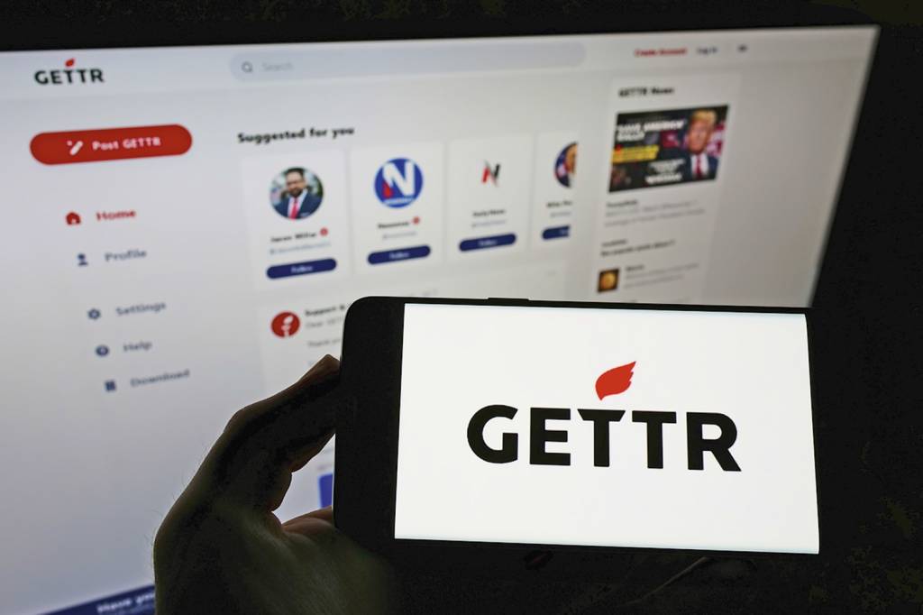 shutterstock_2003231522.jpg HOSPÍCIO - Gettr: a rede rival conseguiu atrair os radicais da extrema direita -
