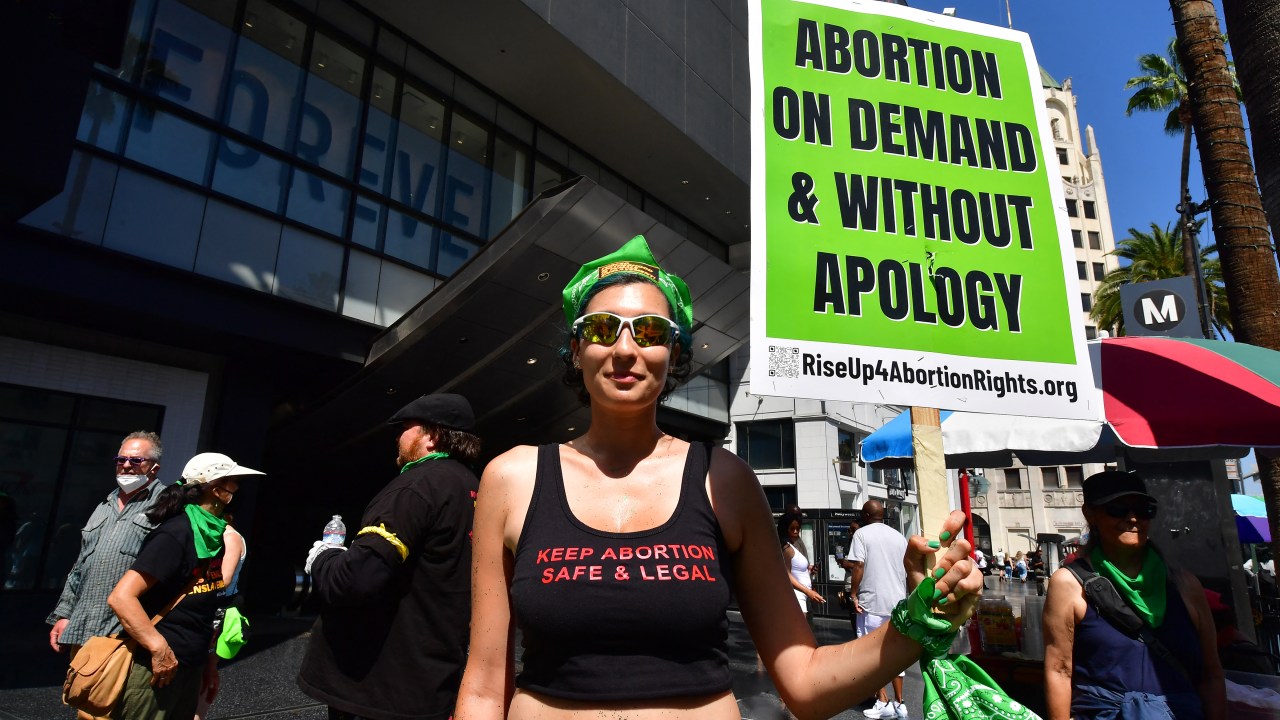 Protesto pela manutenção dos direitos do aborto nos Estados Unidos