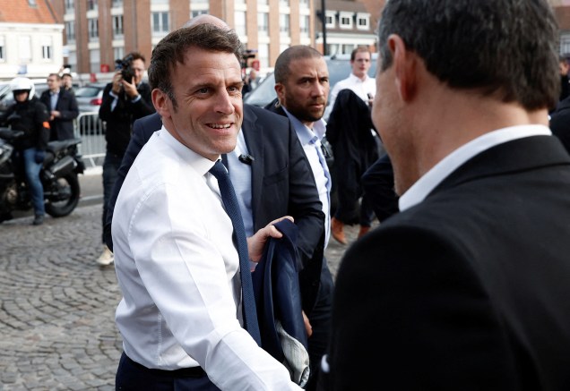 Emmanuel Macron, presidente da França e candidato do partido liberal francês, La Republique en Marche (LREM) -