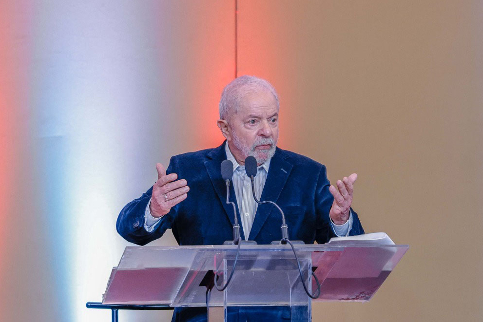 O ex-presidente Luiz Inácio Lula da Silva (PT), em entrevista a youtubers e blogueiros na terça-feira, 26 -