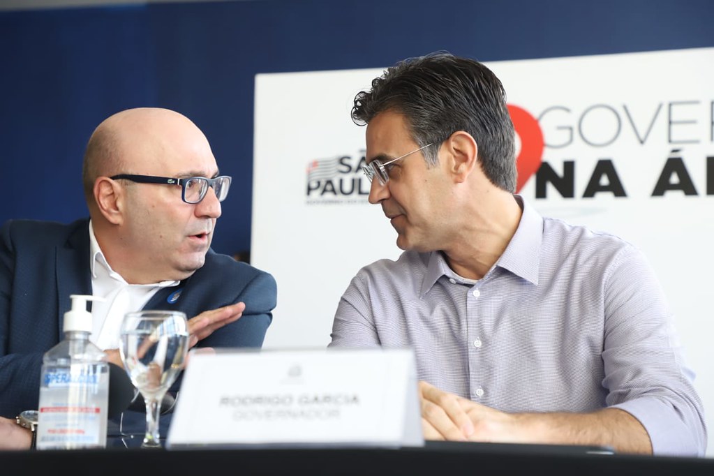 O prefeito Dario Saadi, de Campinas, e o governador de SP, Rodrigo Garcia