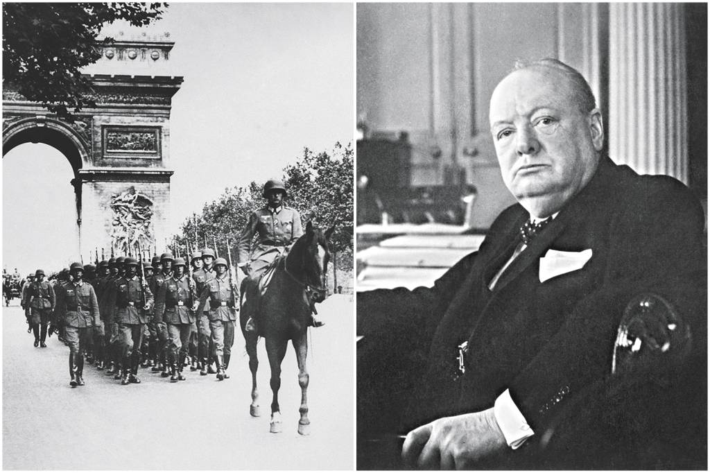 AP4008020127.jpg CONTENÇÃO DE DANOS - Alemães ocupam Paris: Edward ajudou na invasão e foi despachado por Churchill para as Bahamas -
