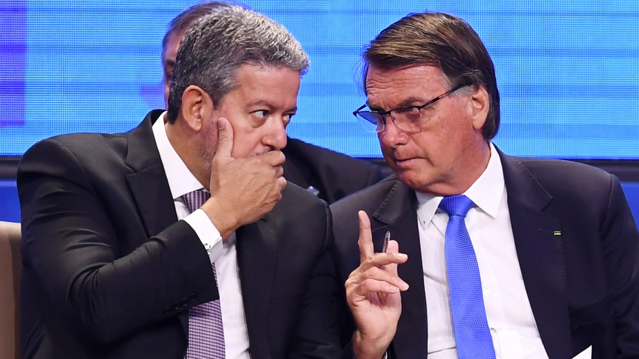 O presidente da Câmara, Arthur Lira (PP-AL) com Jair Bolsonaro